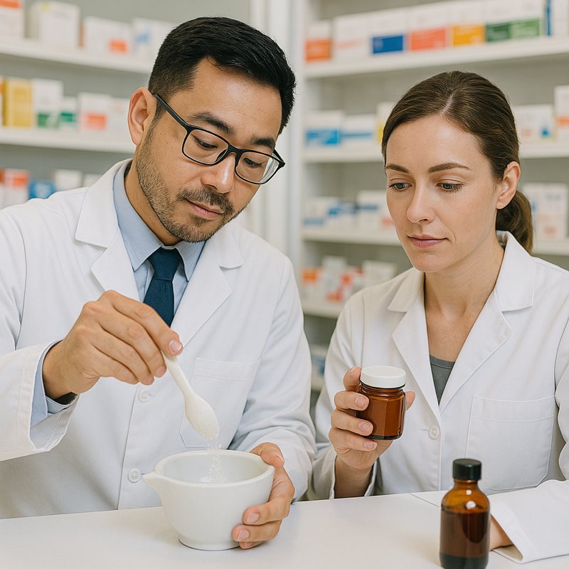 Apotheker im Labor für Bioidentische Hormonrezepturen Medicus Apotheke München